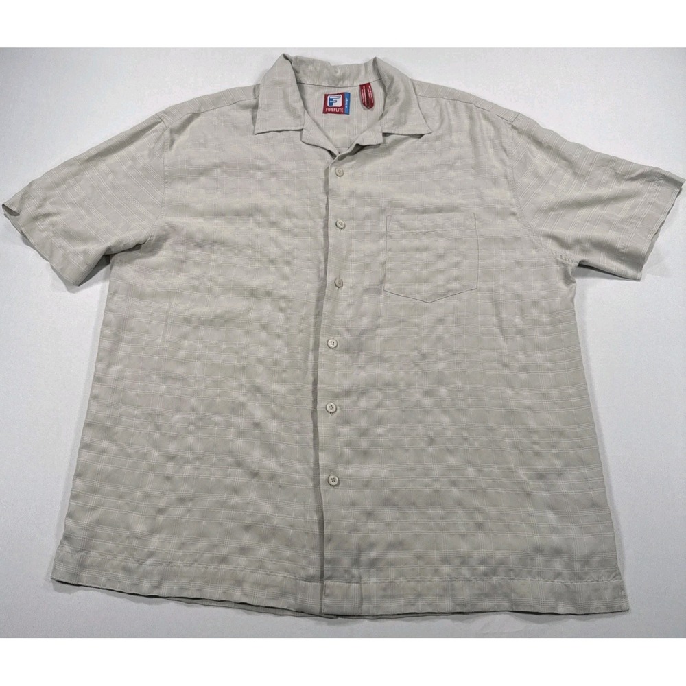 Fireflite Men's Button Front Casual XL Short Sleeve Size X-large